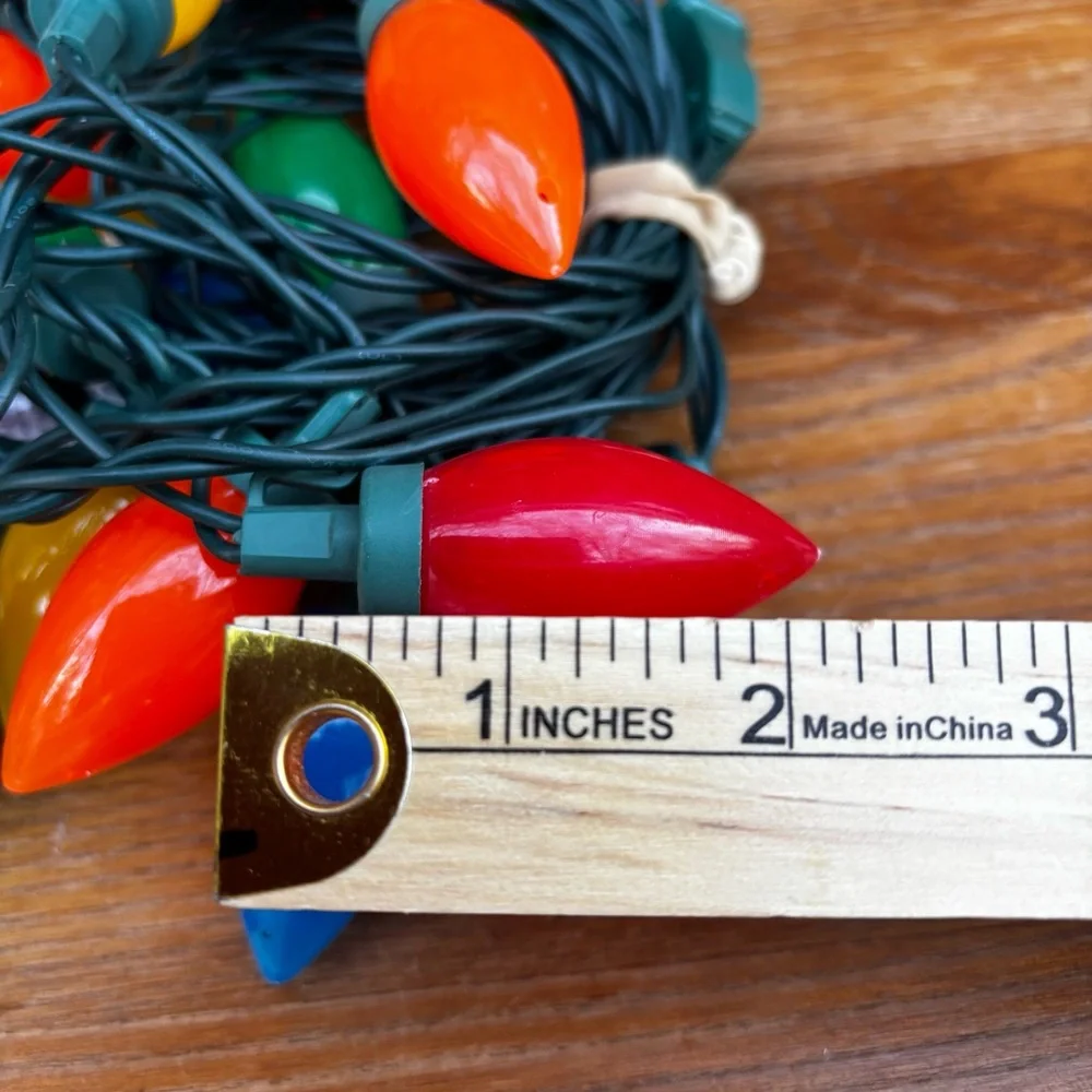Vintage Christmas Holiday Light String of 25 Ct Lights 24-25' Many Colors